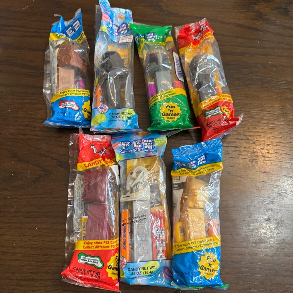Vintage Star Wars Pez Dispenser Lot Of 7 — See Photos